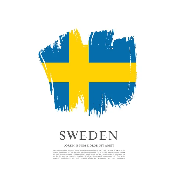 Sweden Brush stroke background — Stock Vector