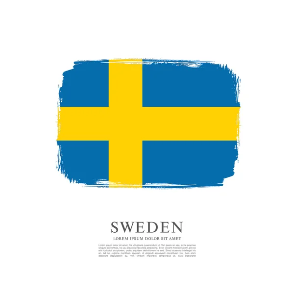Sverige Brush stroke bakgrund — Stock vektor