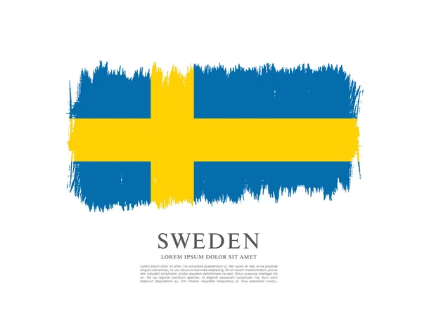 Sweden Brush stroke background — Stock Vector