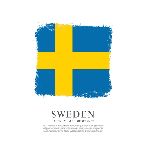 Σουηδία βούρτσα εγκεφαλικό επεισόδιο φόντο — Διανυσματικό Αρχείο