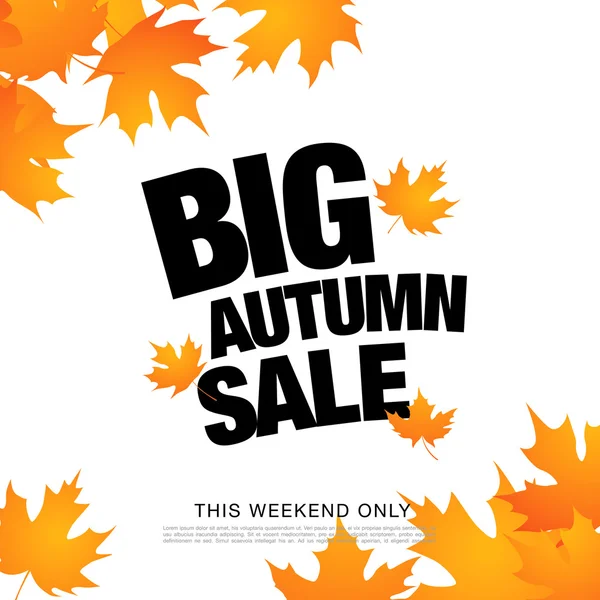 Special autumn sale — Stock Vector