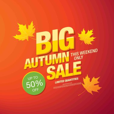 Süper sonbahar afiş. 