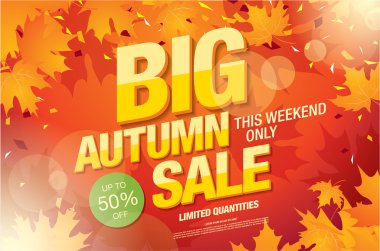 Süper sonbahar afiş. 