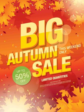 Süper sonbahar afiş. 