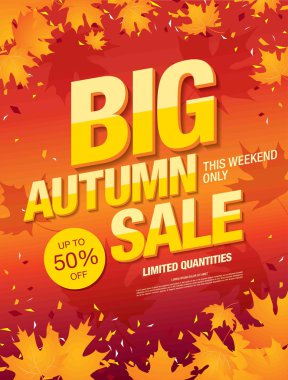 Süper sonbahar afiş. 