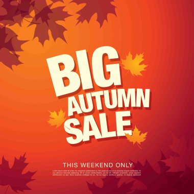 Süper sonbahar afiş. 