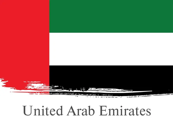 Flagge der Vereinigten Arabischen Emirate. — Stockvektor