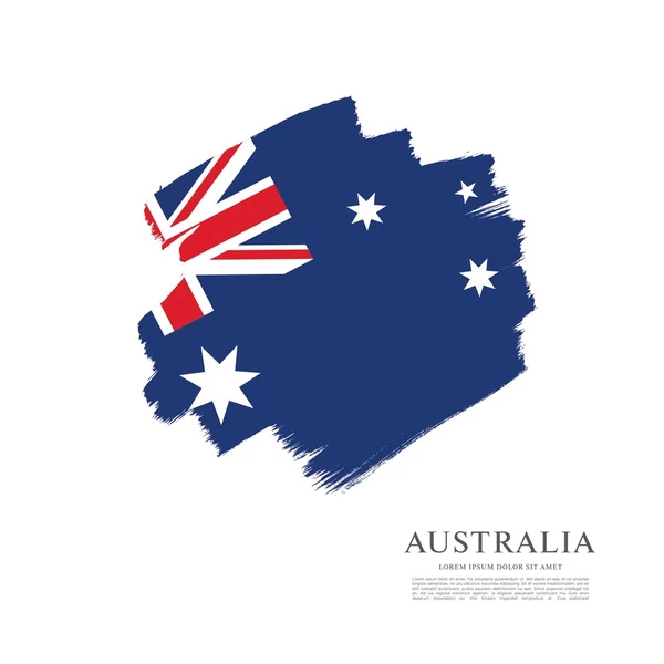 Bandera de Australia. Pincel trazo fondo — Archivo Imágenes Vectoriales