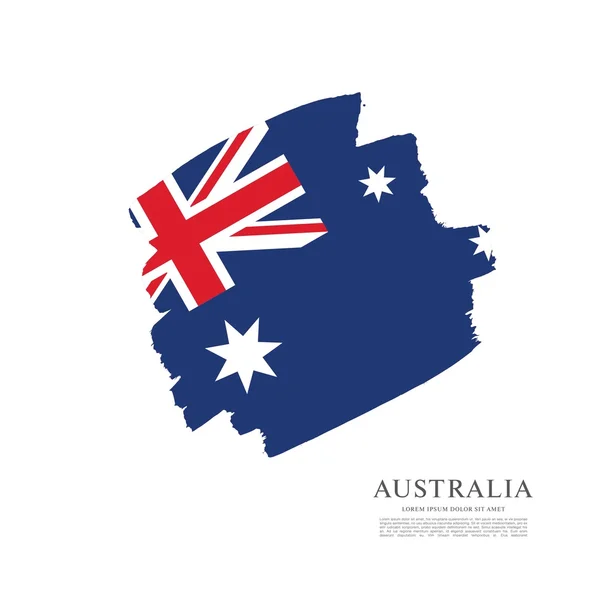 Bandera de Australia. Pincel trazo fondo — Archivo Imágenes Vectoriales