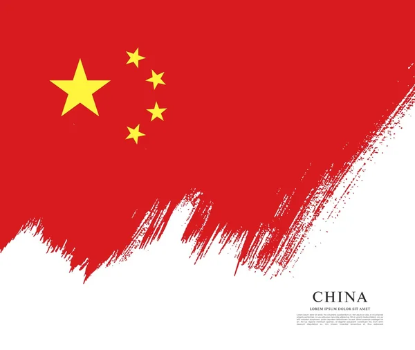 Bandiera della Repubblica popolare cinese . — Vettoriale Stock