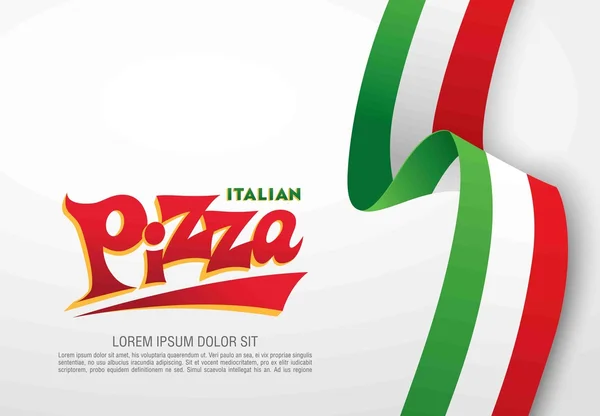 Letras de pizza italiana — Vector de stock