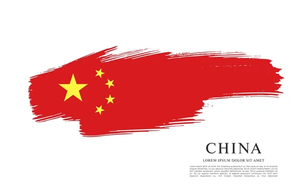 Drapeau de la République populaire de Chine . — Image vectorielle