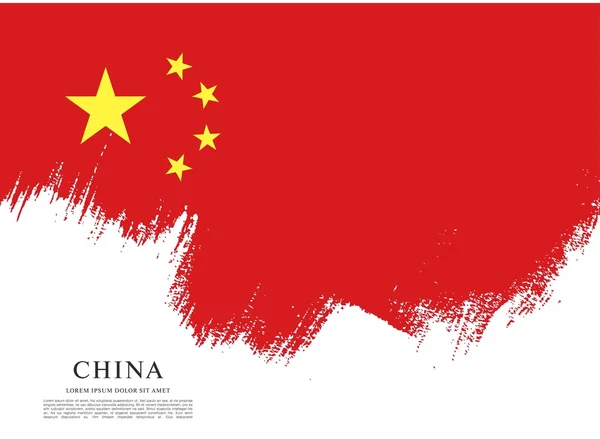 Drapeau de la République populaire de Chine . — Image vectorielle