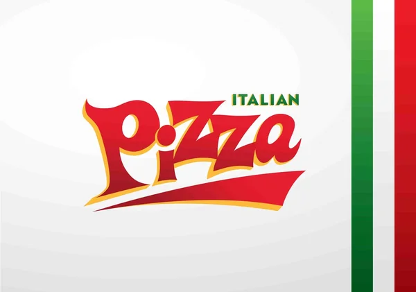 Italiaanse pizza belettering — Stockvector