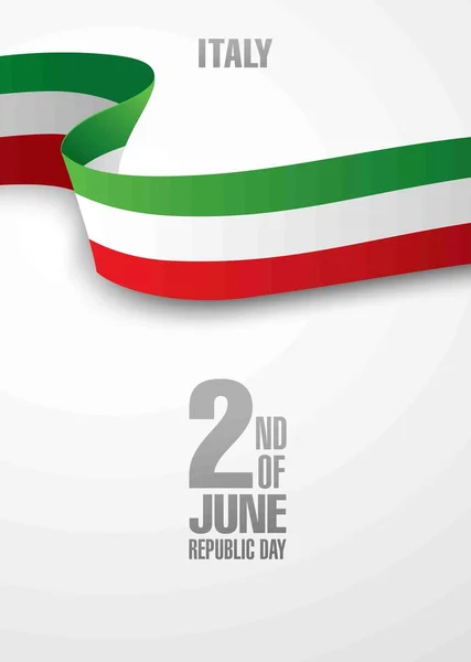 Italie. Le 2 juin. Jour de la République — Image vectorielle