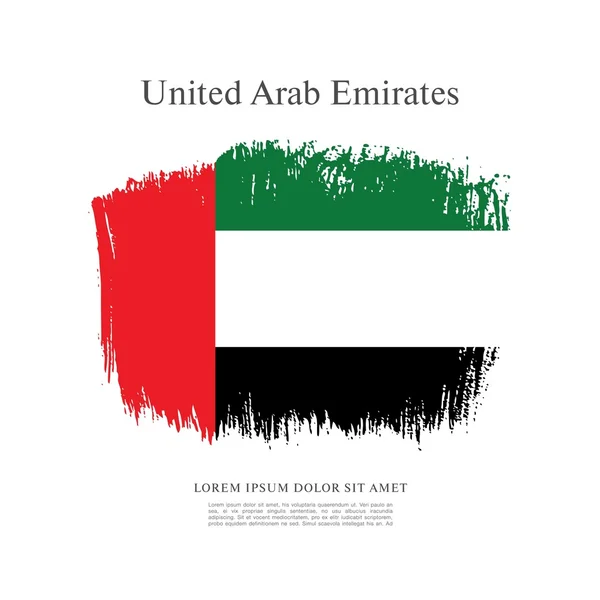 Bandera de los emiratos árabes unidos. — Vector de stock