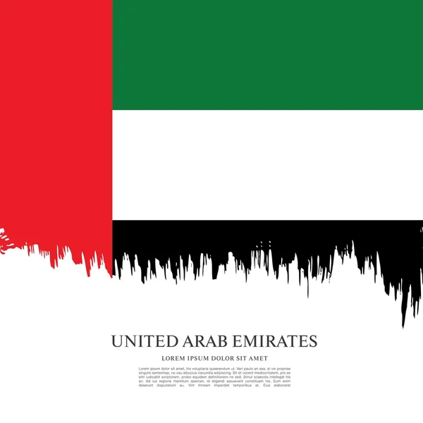 Flagge der Vereinigten Arabischen Emirate. — Stockvektor