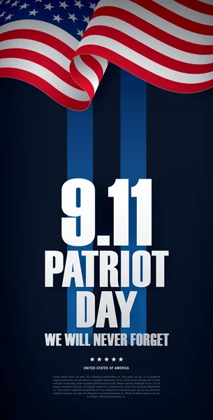 Patriot den. 11. září. — Stockový vektor