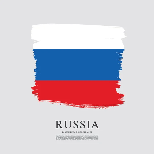 Flagge Russlands. Pinselstrich-Hintergrund — Stockvektor