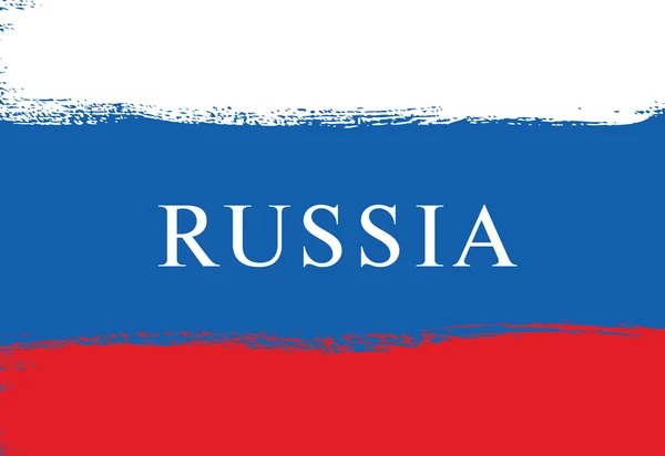 Flaga Rosji. Szczotka tło udar — Wektor stockowy