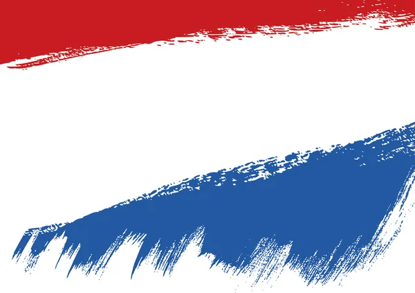 Flag of Netherlands. Brush stroke background — Stock Vector