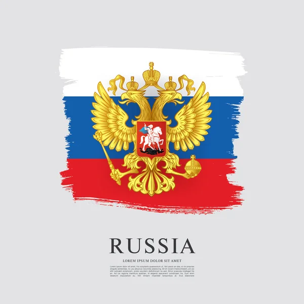 Bandeira da Rússia. Brasão de armas . —  Vetores de Stock