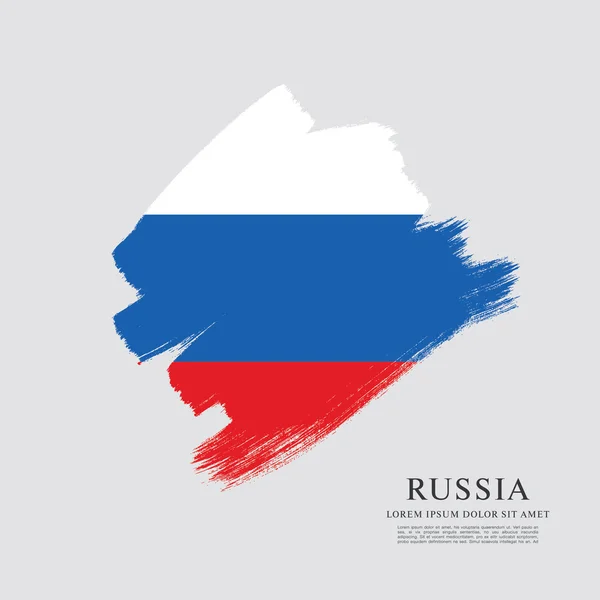 Flagge Russlands. Pinselstrich-Hintergrund — Stockvektor