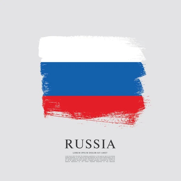 Flagge Russlands. Pinselstrich-Hintergrund — Stockvektor