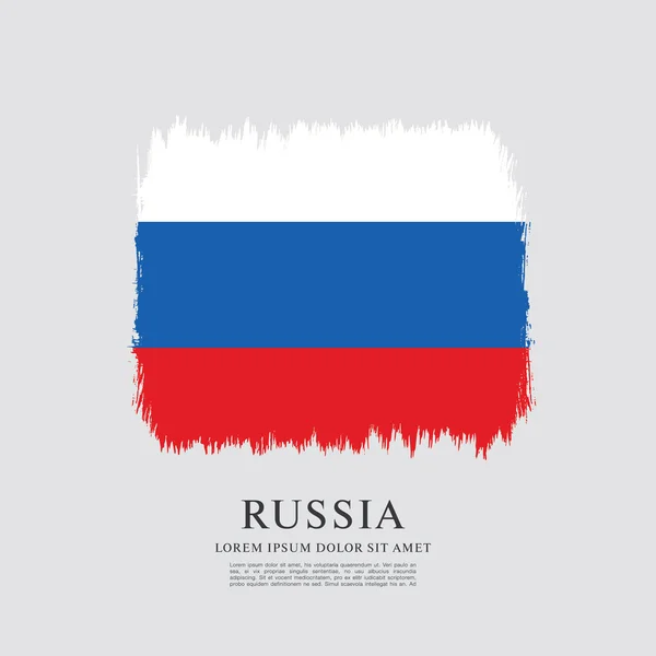Bandeira da Rússia. Pincel fundo acidente vascular cerebral —  Vetores de Stock