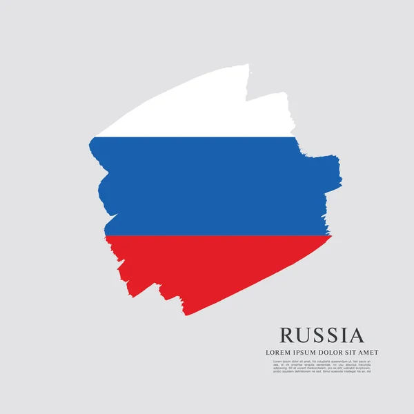 Σημαία της Ρωσίας. Φόντο περιγράμματος πινέλου — Διανυσματικό Αρχείο