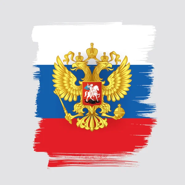 Flagge Russlands. Wappen. — Stockvektor