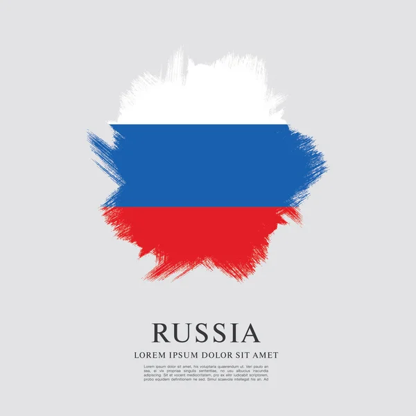 Σημαία της Ρωσίας. Φόντο περιγράμματος πινέλου — Διανυσματικό Αρχείο