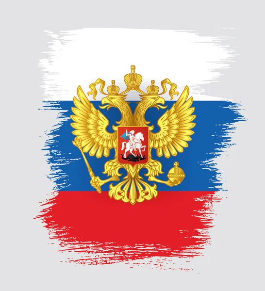 Rusya bayrağı. Arması. — Stok Vektör