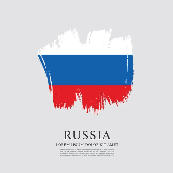 Bandeira da Rússia. Pincel fundo acidente vascular cerebral —  Vetores de Stock