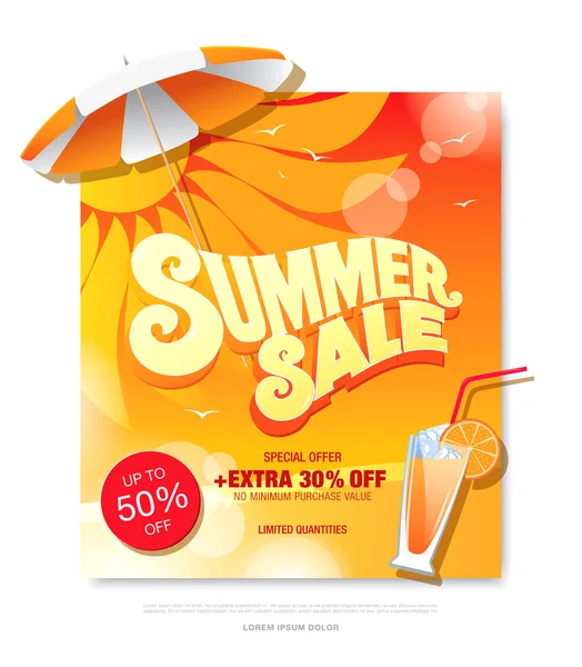 Summer sale template banner — Stock Vector