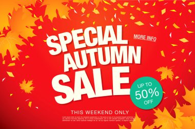 Sonbahar Satılık şablon afiş