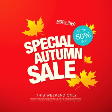 Sonbahar Satılık şablon afiş