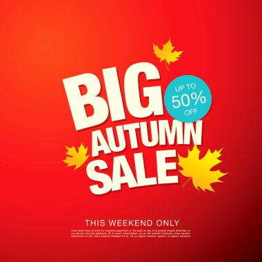 Sonbahar Satılık şablon afiş