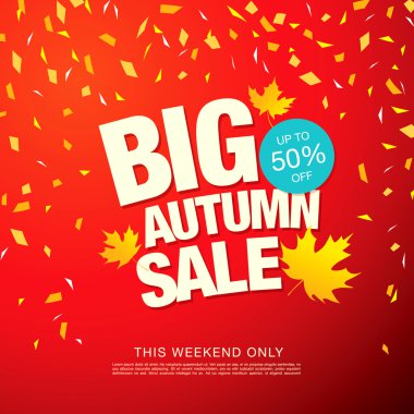 Sonbahar Satılık şablon afiş