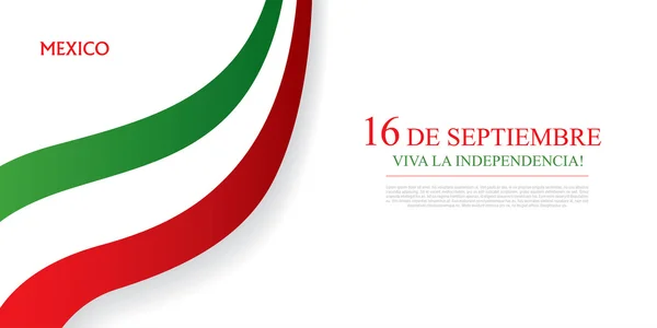 16 de septiembre. Viva México ! — Vector de stock