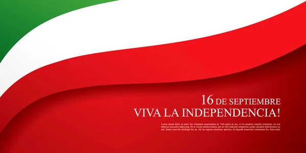 16. September. Viva Mexico! — Stockvektor