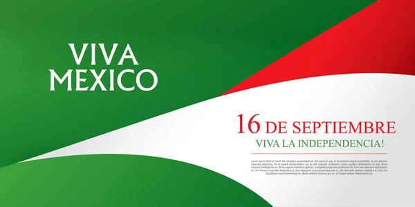 16 de Setembro. Viva México ! — Vetor de Stock