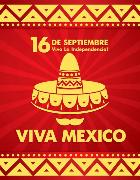 16 th of September. Viva Mexico! — Stock Vector