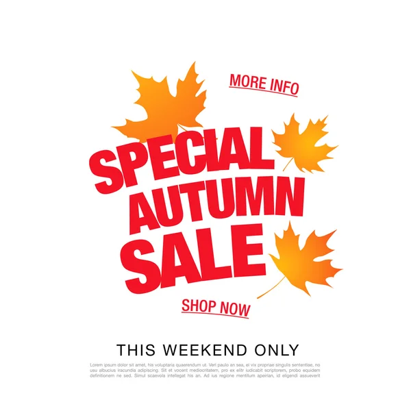 Autumn sale template banner — Stock Vector