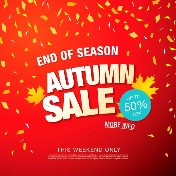 Autumn sale template banner — Stock Vector