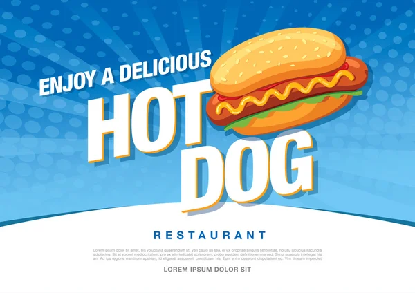 Hot Dog deliciosa comida . — Archivo Imágenes Vectoriales