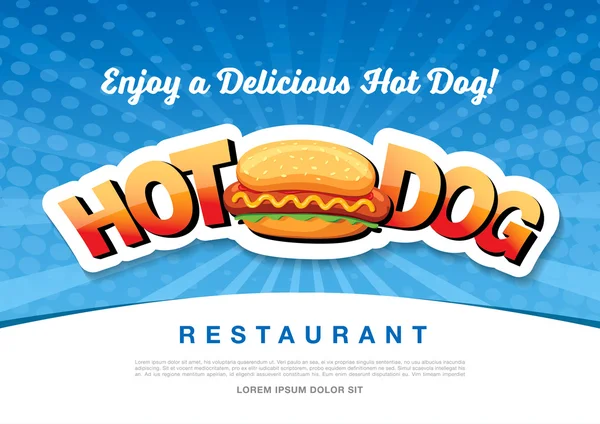 Hot Dog deliciosa comida . — Archivo Imágenes Vectoriales