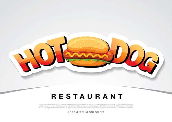 Hot Dog läcker mat. — Stock vektor