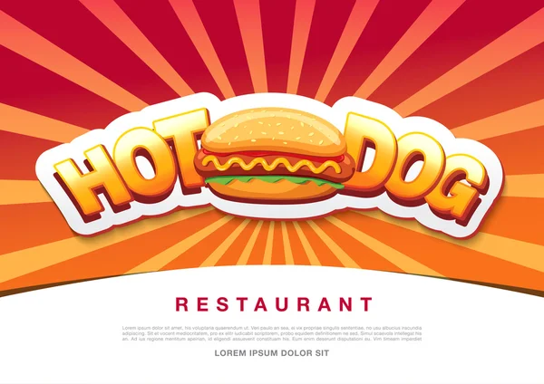 Hot Dog herkullista ruokaa . — vektorikuva