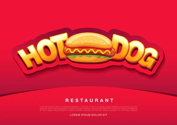 Hot Dog cibo delizioso . — Vettoriale Stock